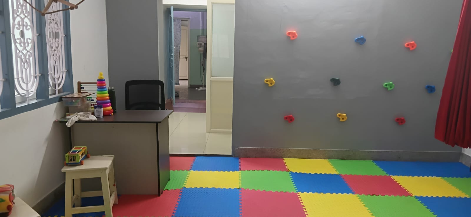 Children in the play area